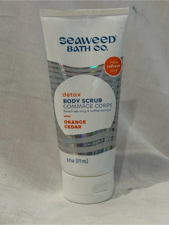 Orange Cedar Detox Body Scrub - White Tube
