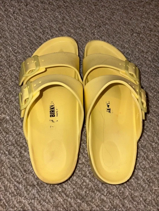 Birkenstock Kids Bright Yellow EVA Double-Strap Sandals