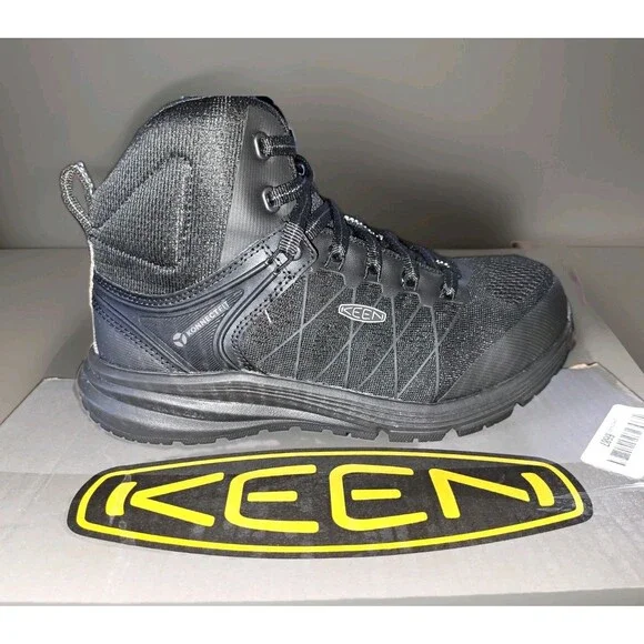 KEEN Utility Vista Energy Mid Womens Work Boots Size 7 M Carbon Toe Guard NIB