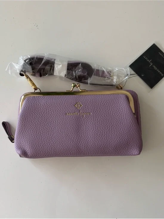 Nanette Lepore Lavender Kiss-Lock Crossbody Wallet- NWT