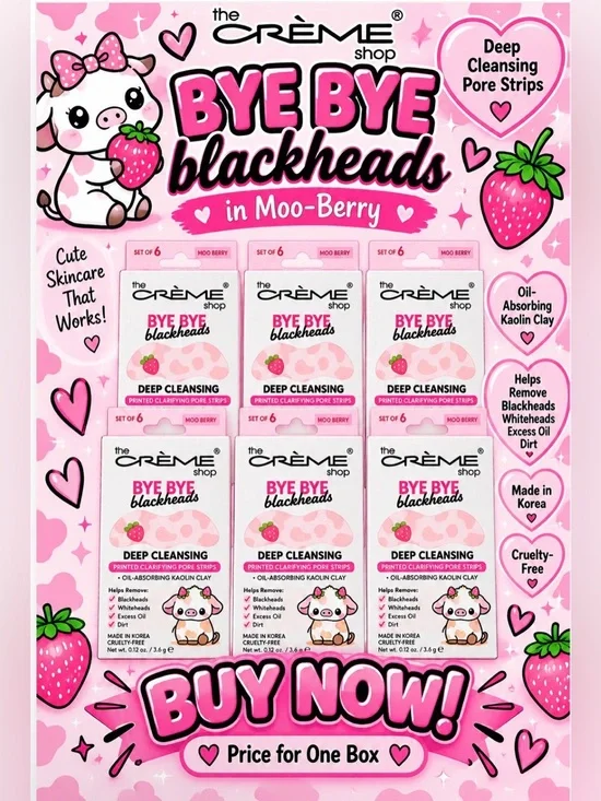 BUY NOW - The Crème Shop Bye Bye Blackheads Deep Cleansing Pore Strips - 1 Box