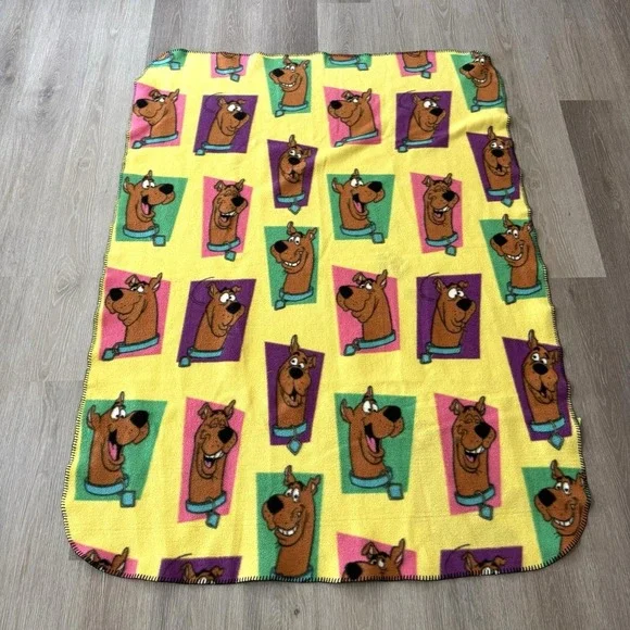 Vintage Scooby Doo Cartoon Network‎ Hanna Barbera Fleece Throw Blanket 45 X 60