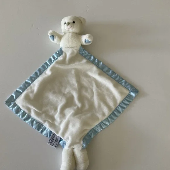 Crazy Mountain‎ Imports My Name Is Hugs White Teddy Bear Baby Security Blanket