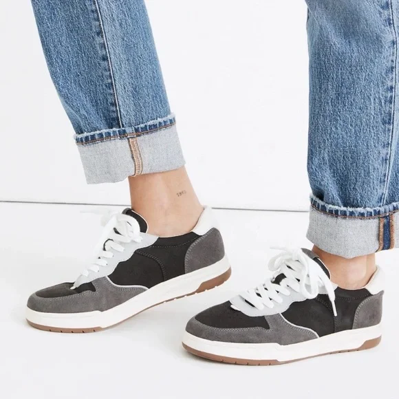 Madewell Court Sneakers in Dark Colorblock Nubuck and Suede Sz: 9