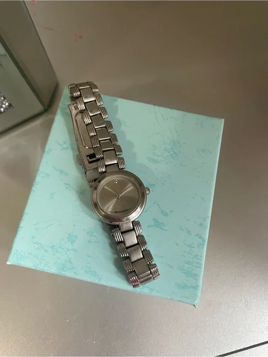Movado Silver-ToneWatch. Stunning.
