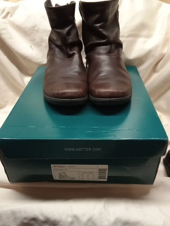 hotter Men's Slouch Leather Ankle Boots - Chocolate Brown