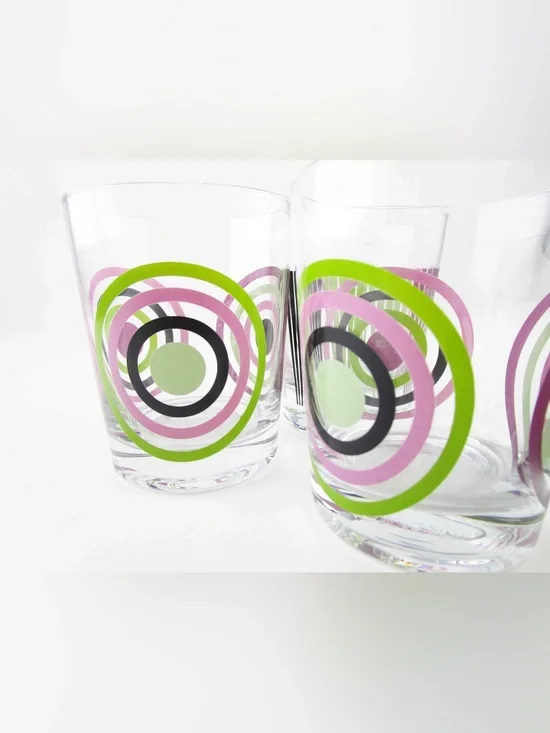 TWO VINTAGE IKEA LOW BALL ROCKS GLASSES PRE-OWNED EXCELLENT
