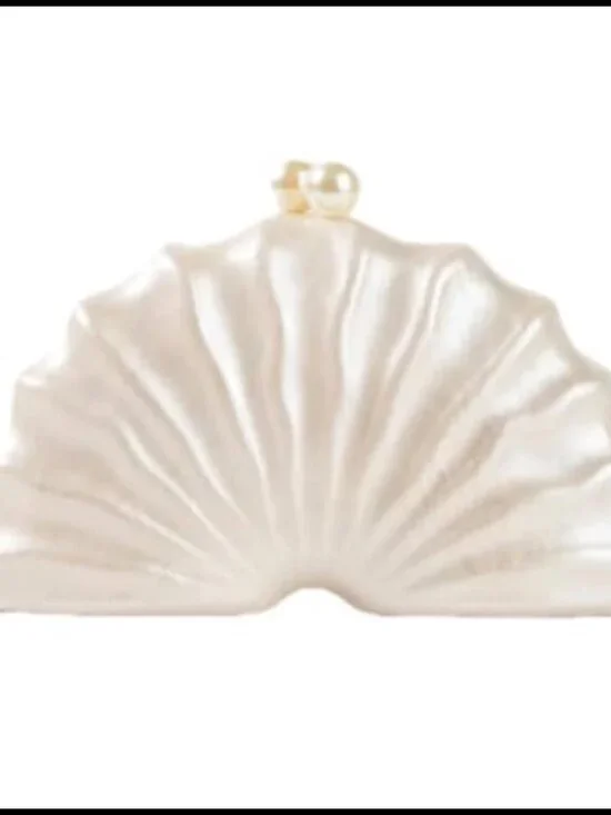 Acrylic Shell Clutch Evening Bag Detachable Chain Shoulder Bag Formal Event