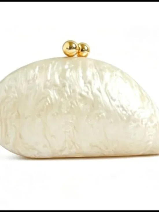 CUXVA Acrylic Snail Shaped Clutch Evening Bag with Detachable Chain