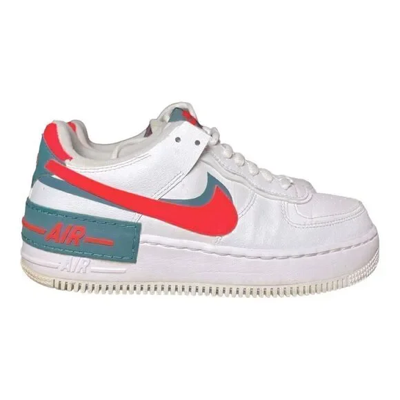 Nike Womens Air Force 1 Shadow White Sneakers