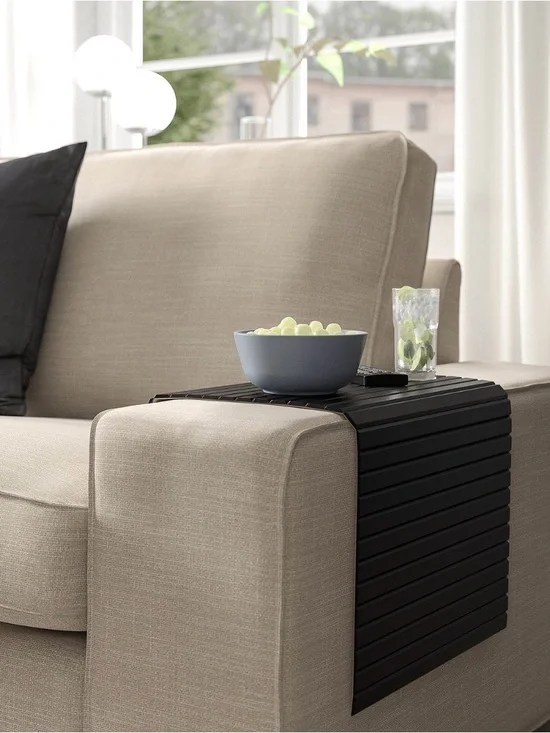 IKEA Black Sofa Arm Tray - Universal Couch Armrest Table