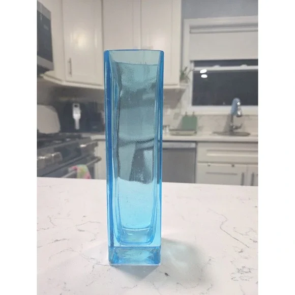 Vintage Ikea Blue Vase Made In Poland 0547