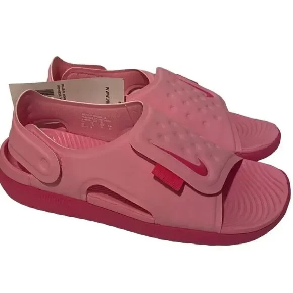 NIKE SUNRAY SIZE 3Y Adjust 5 Open Toe Sandals with Hook & Loop Closure