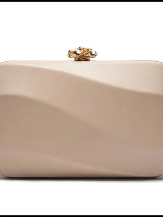Hard Shell Evening Clutch Purse with Chain Strap Formal Handbag