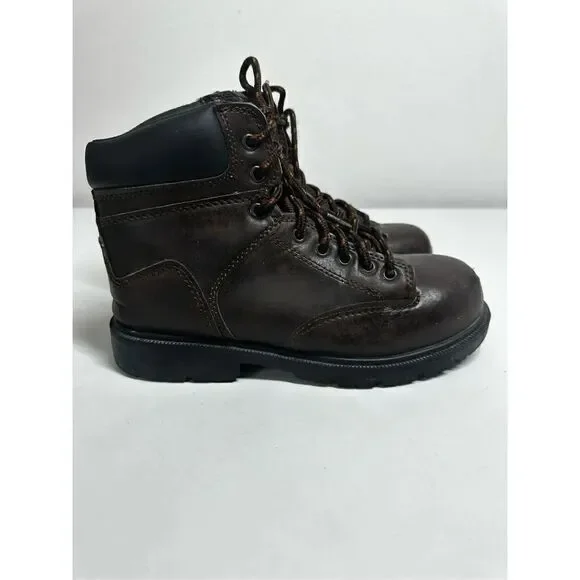 Brahma Boots Men's 5,5 Brown Steel Toe Work Safety Skid Resistant See Descriptio