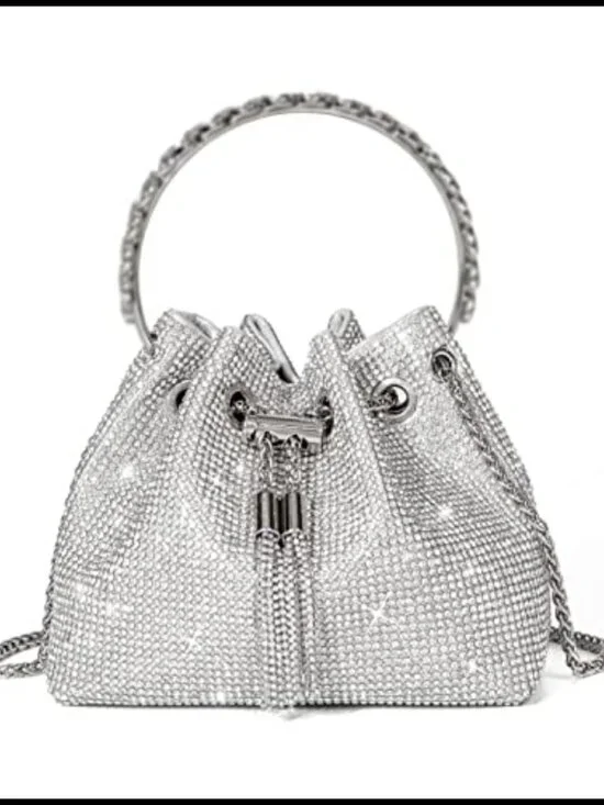Crystal Rhinestone Clutch Evening Bag Sparkly Party Purse