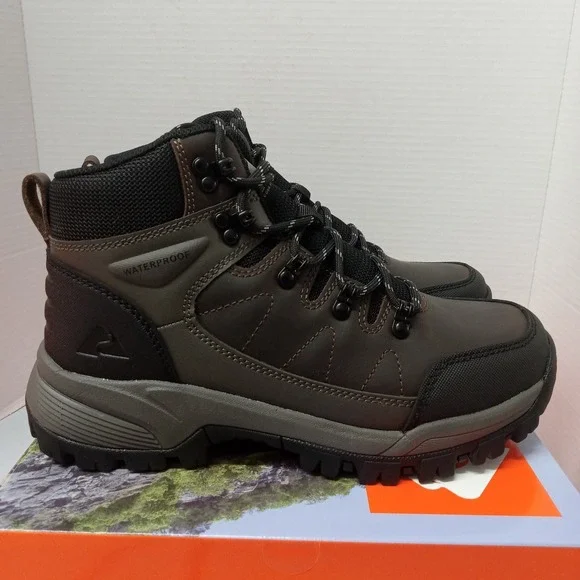 Ozark Trail OT Meadows 2.0 Men's Hiking Boots‎ Size 8 Brown Waterproof Leather