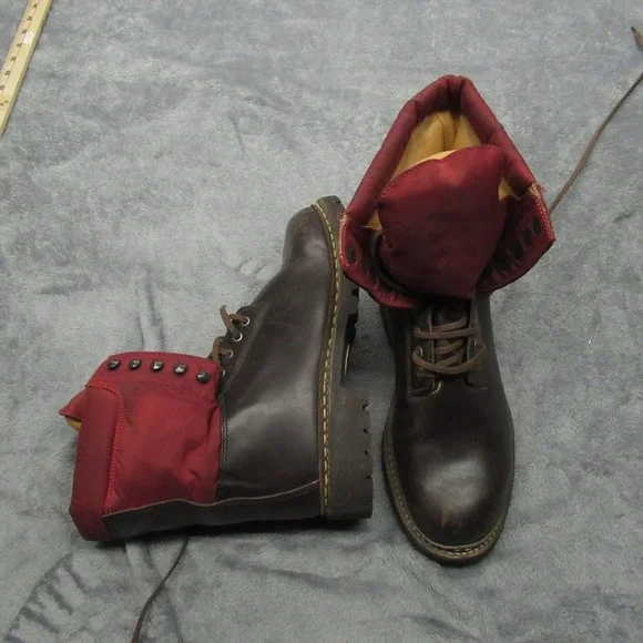 Faconnable Men Boots 8M Tanker 22 Logger Work Combat Leather Waterproof RARE VTG