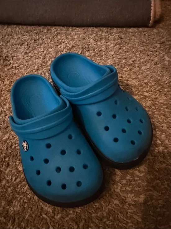 CROCS Kids Blue Clogs with Heel Strap