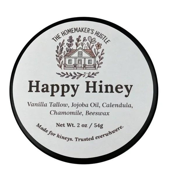 The Homemakers Hustle Happy Hiney Vanilla Tallow Balm 2oz Jojoba Calendula Salve