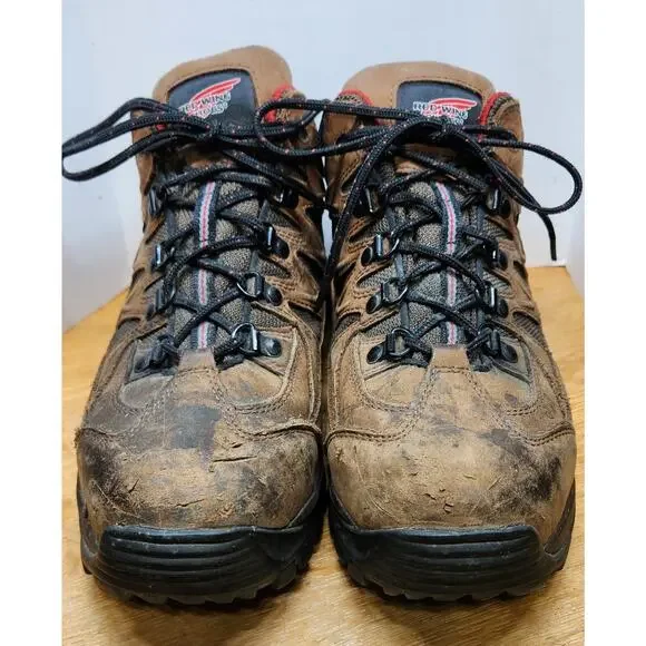 Red Wing Truhiker 6672 Steel Toe Brown Leather Hiking Mens 8.5 Used‎ See Pics