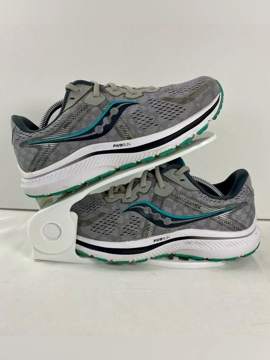 Saucony Omni 20 Womens 8.5 W Wide Gray Teal Running Shoes S10682-20