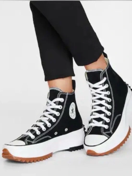 SOLD‼️Converse Women's Black High-Top Platform Sneakers