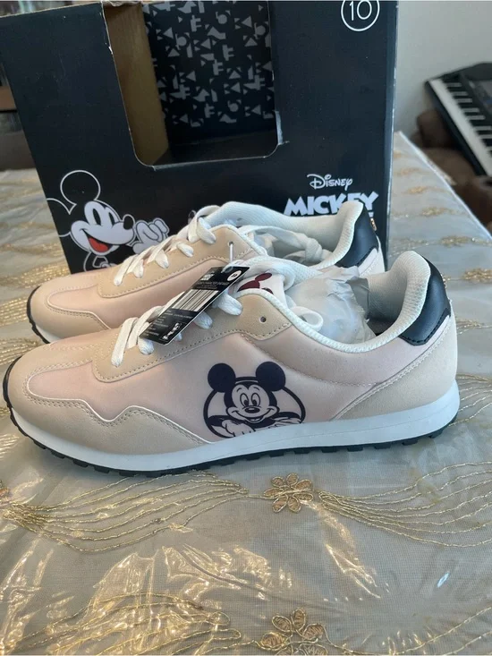 Disney Pink and Black Mickey Face Sneakers