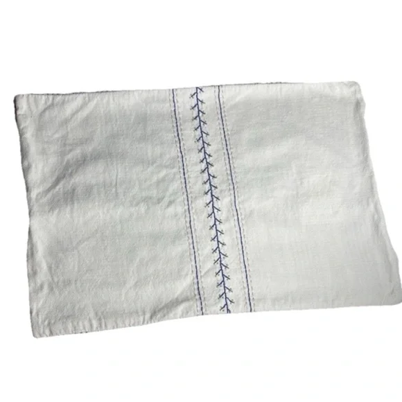 Ikea AKERNEJLIKA Lumbar Pillow Cover Embroidered Off-White Blue Pink Cottagecore