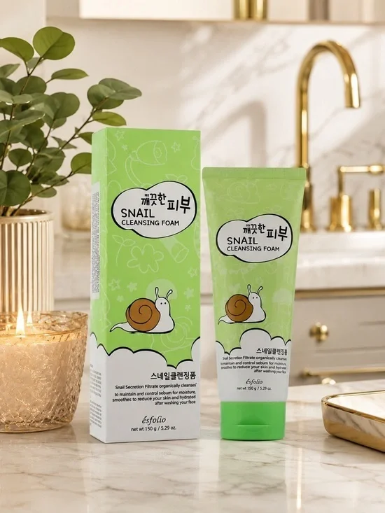 🐌 Esfolio Snail Cleansing Foam 150g | K-Beauty Hydrating Cleanser