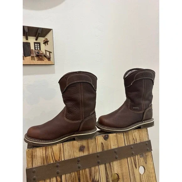 Georgia Boot GB00516 Eagle One Waterproof Pull-On‎ Work Boots Brown Leather EH