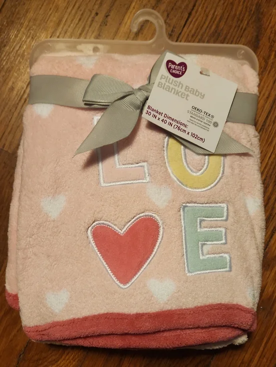 Parents Choice Pink Baby Blanket NWT