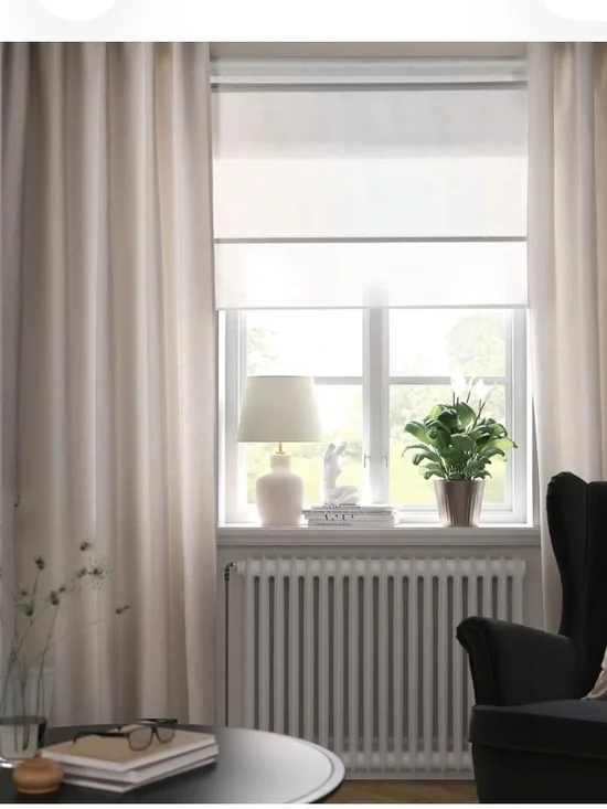 IKEA Lenda Neutral Cream Window Curtain x5 Panels