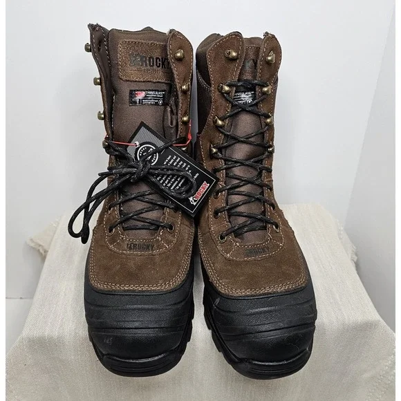 Rocky Men's Hunting VP Lace Up Brown Boots 8W
