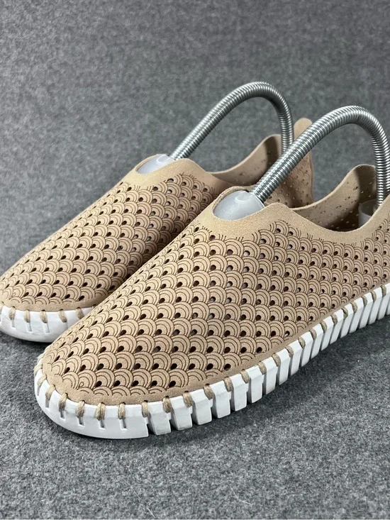 Ilse Jacobsen Womens Tulip 139 Tan White Sole Slip On Casual Shoes Size 38