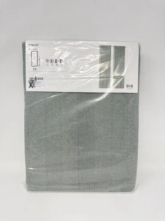 IKEA TIBAST Room Darkening Curtains 1 Pair Dark Green 57x98