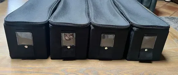 Vintage IKEA BRÅNA CD DVD Media Storage Boxes Set of 4 Black Y2K Discontinued