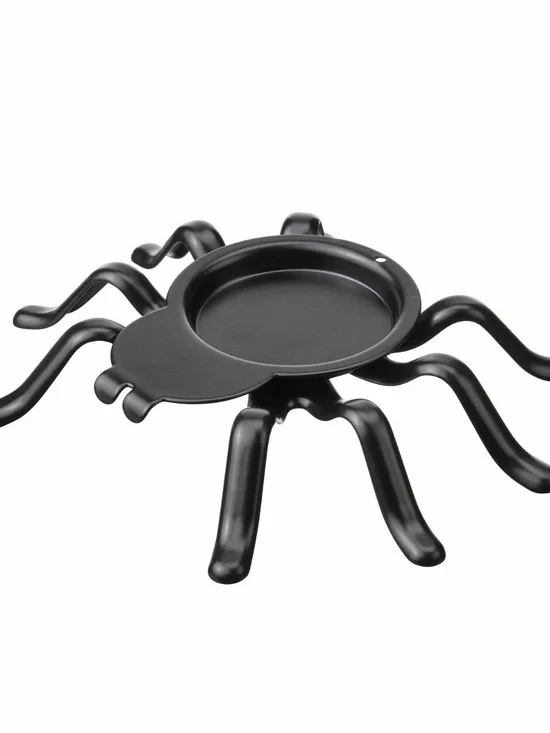IKEA Kustfyr Halloween Spider Tealight Holder Black New