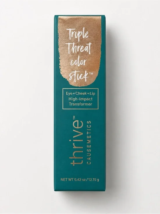 Thrive Causemetics Triple Threat Color Stick Joy Gold Shimmer‎ New