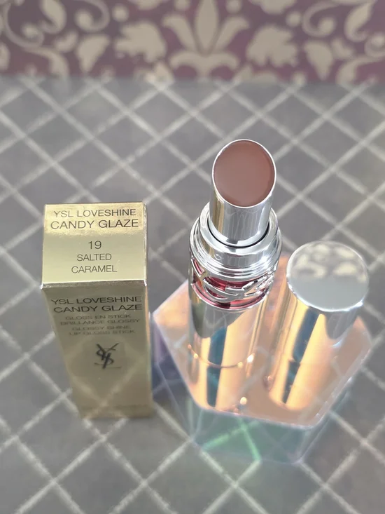 YSL LoveShine Candy Glaze Lipstick - Salted Caramel (19)