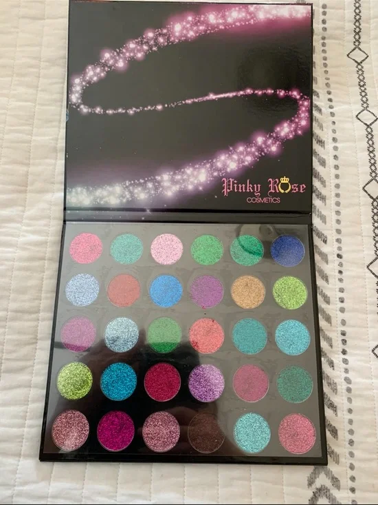 Pink Rose Glitter Eyeshadow Palette