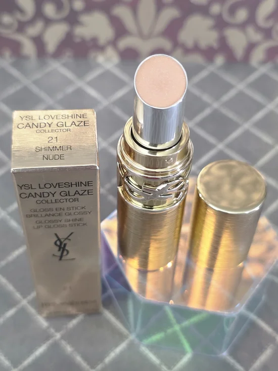 Yves Saint Laurent LoveShine Candy Glaze Gloss Stick — Shimmer Nude (21)