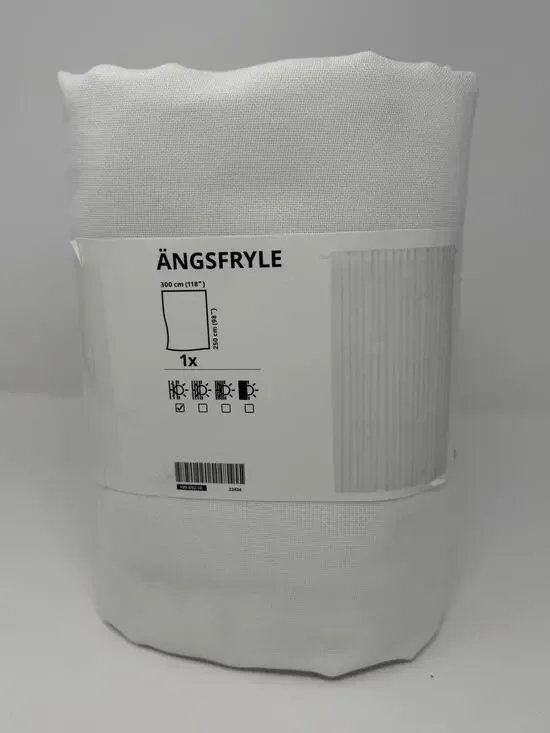 IKEA ÄNGSFRYLE White Sheer Curtain 118x98