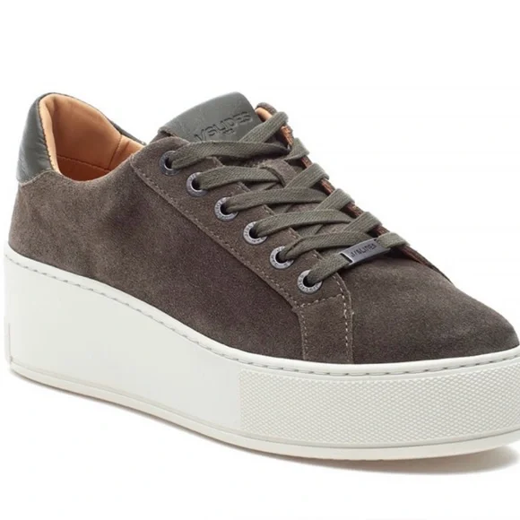 J/Slides Maya Stylish Cactus Suede Platform Sneakers Side 11