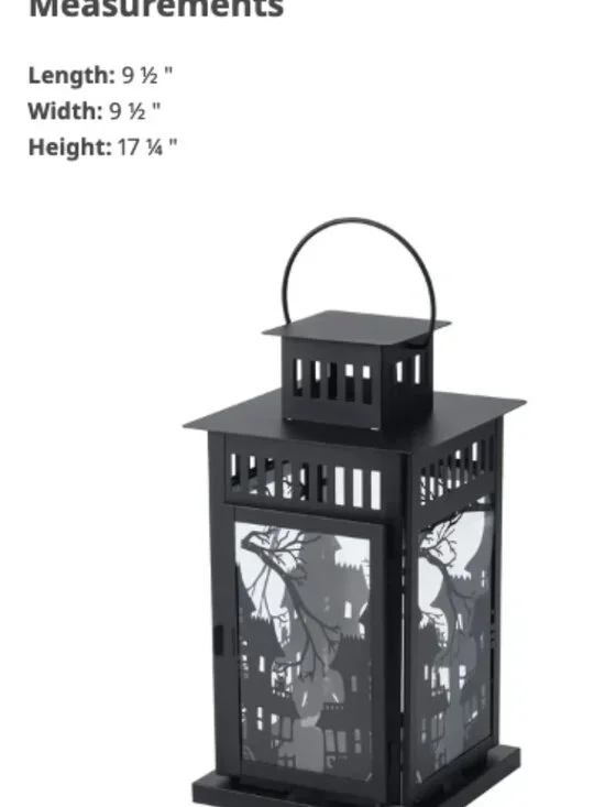 IKEA Kustfyr Lantern for Pillar Candle. 17.25 in