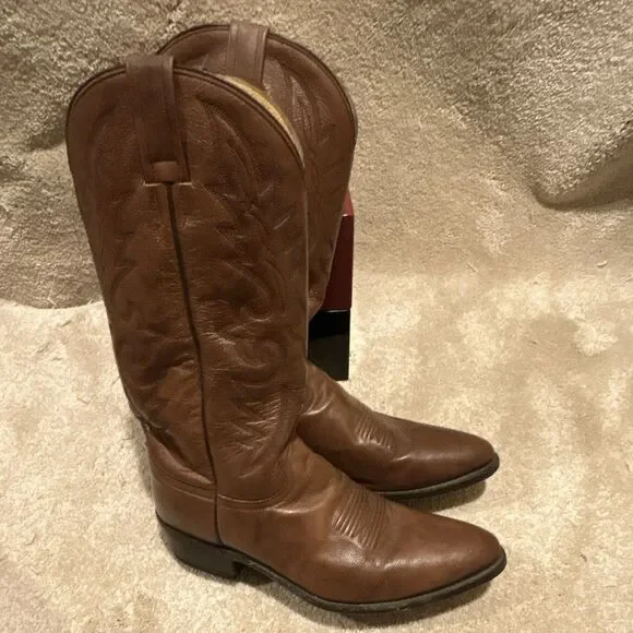 Dan Post 6539 Round Toe Golden Brown Cowboy Western Boots Men's size 8 D