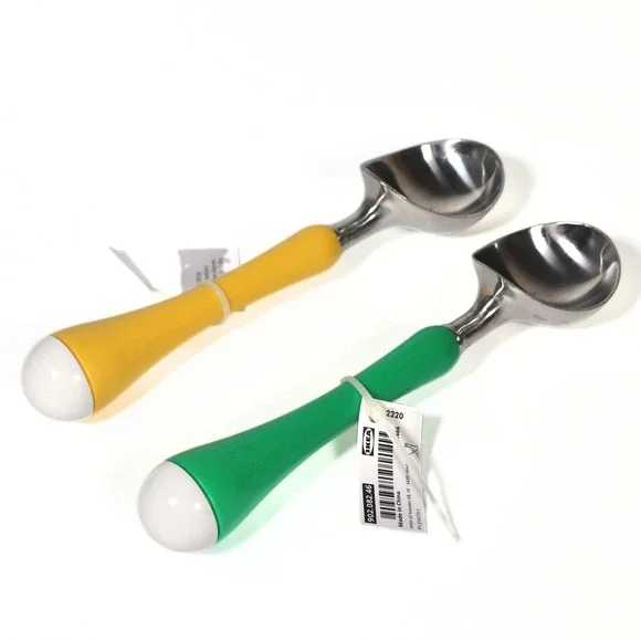 IKEA CHOSIGT Ice Cream Scoops Lot of 2‎ Multicolor Stainless Steel NWT Pastels