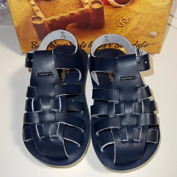 AUTH NIB Salt Water Sandal by Hoy Shoes Sun-San - Sailors NAVY