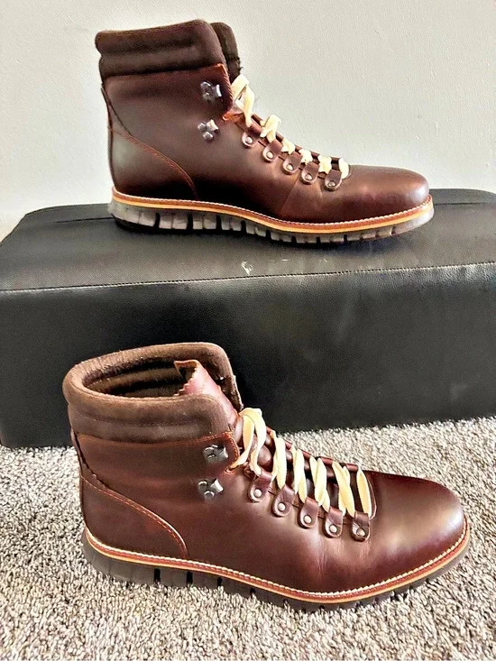 Cole Haan Zerogrand Leather Hiker Boot Brown US 10.5 Mint condition. Wore once