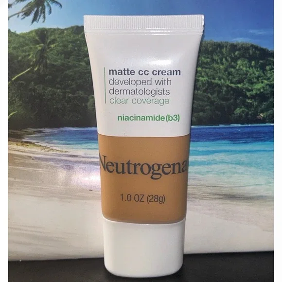 Neutrogena Clear Coverage Matte CC‎ Cream Ginger 7.5 Niacinamide 1oz NEW Sealed